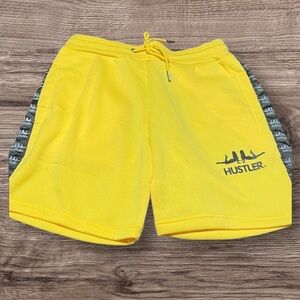 Hustler Reason Vibrant Yellow Athletic Shorts size Small
